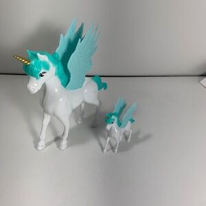 Unicorn‎ & Pegasus Figurines Lot – Winged Unicorn Horse Mini Figures – 4.5” & 2”